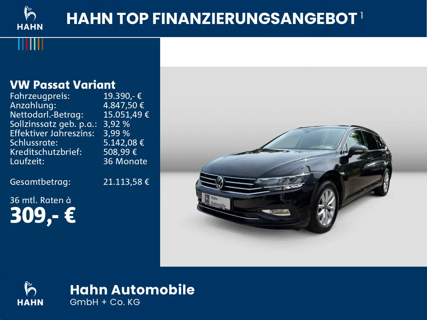 Volkswagen Passat Variant 2.0 TDI DSG Business Navi LED CAM Noir - 2