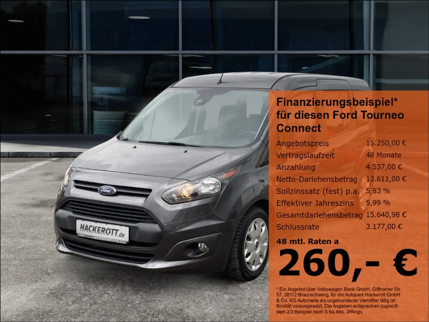 Ford Tourneo Connect Trend 1.5 TDCi EcoBlue 7-Sitzer Tempomat PDC hinte Gri - 1