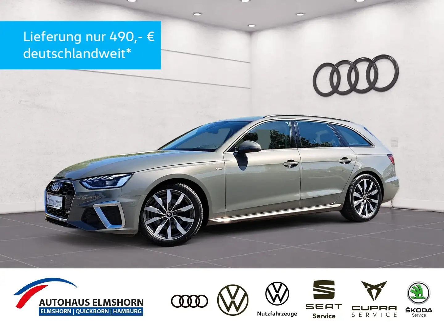 Audi A4 Avant S line 35 TDI S tronic NAV LED 18" PDC SHZ Gris - 1
