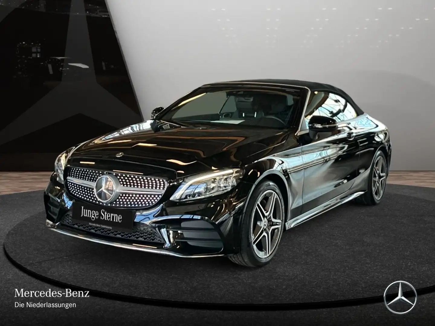 Mercedes-Benz C 200 Cabrio AMG+MULTIBEAM+KAMERA+TOTW+KEYLESS+9G Schwarz - 2