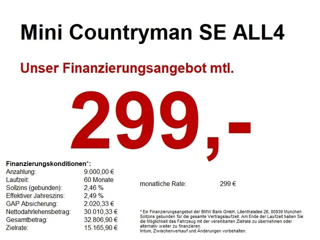 MINI Cooper SE Countryman Countryman SE ALL4 *NAVI.PARKASSIST.LED-SW*