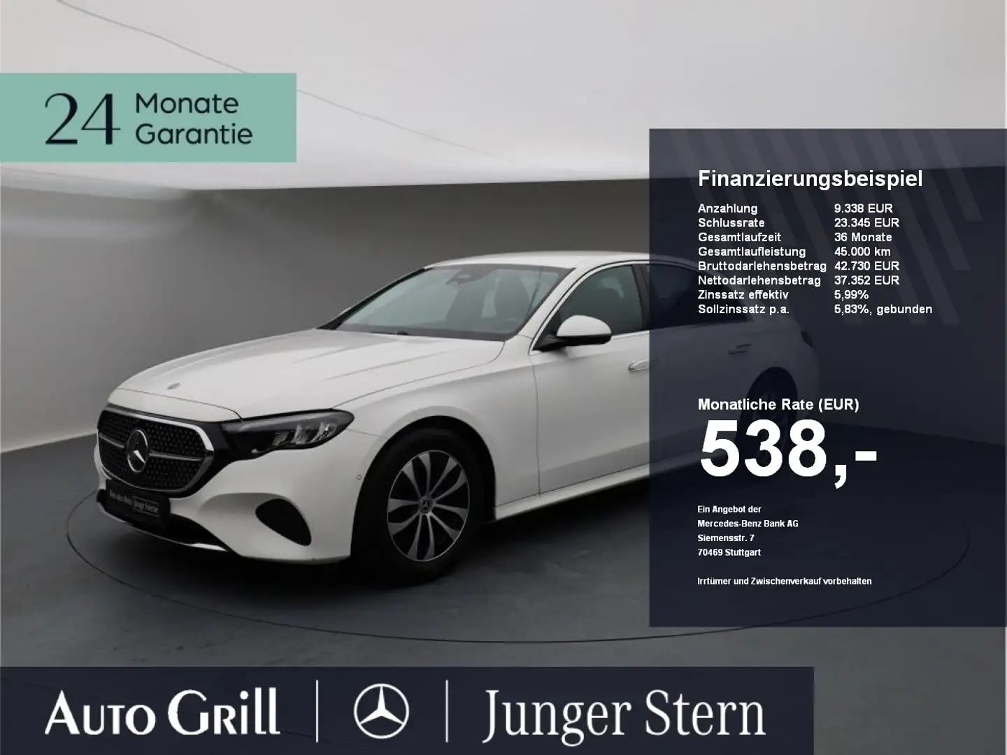 Mercedes-Benz E 220 d Avantgarde AmbientePlus Distronic KeyGO Weiß - 1