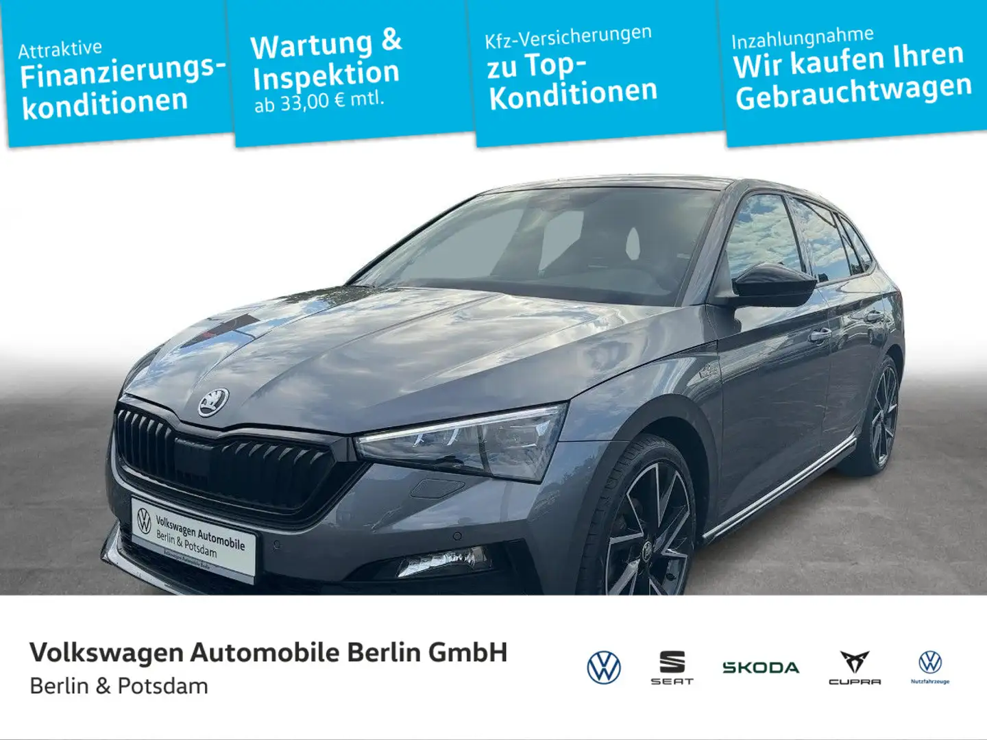 Skoda Scala 1.0TSI DSG Monte Carlo P-DACH KAMERA LED Grau - 1