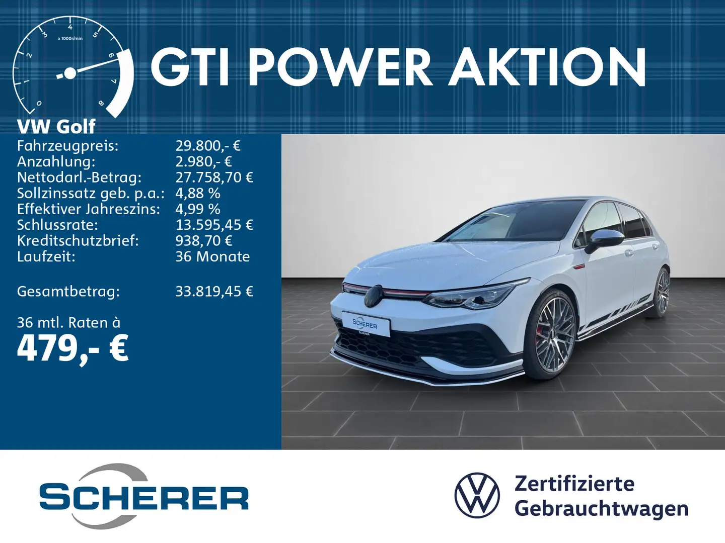 Volkswagen Golf GTI Golf VIII 2.0 TSI *GTI* Clubsport DSG VK-Erkennu Weiß - 1