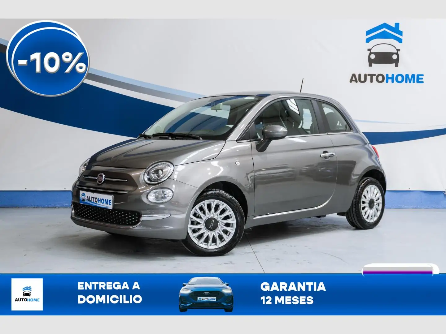 Fiat 500 1.0 Hybrid Cult 52kW Grijs - 2
