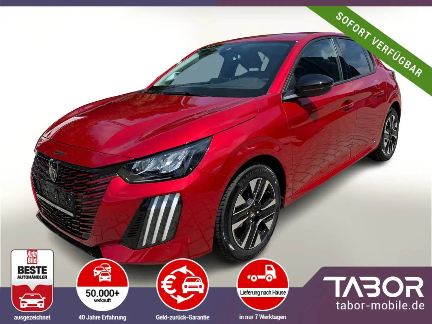 Peugeot 208 100 Allure 360° SHZ CarPlay 16Z PDC Klimaaut Rojo - 1