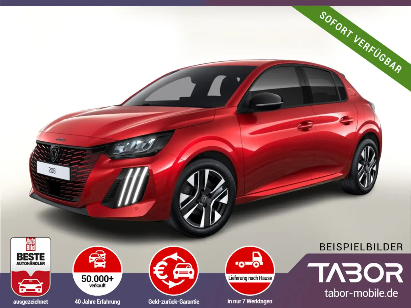 Peugeot 208 100 Allure 360° SHZ CarPlay 16Z PDC Klimaaut Rot - 1