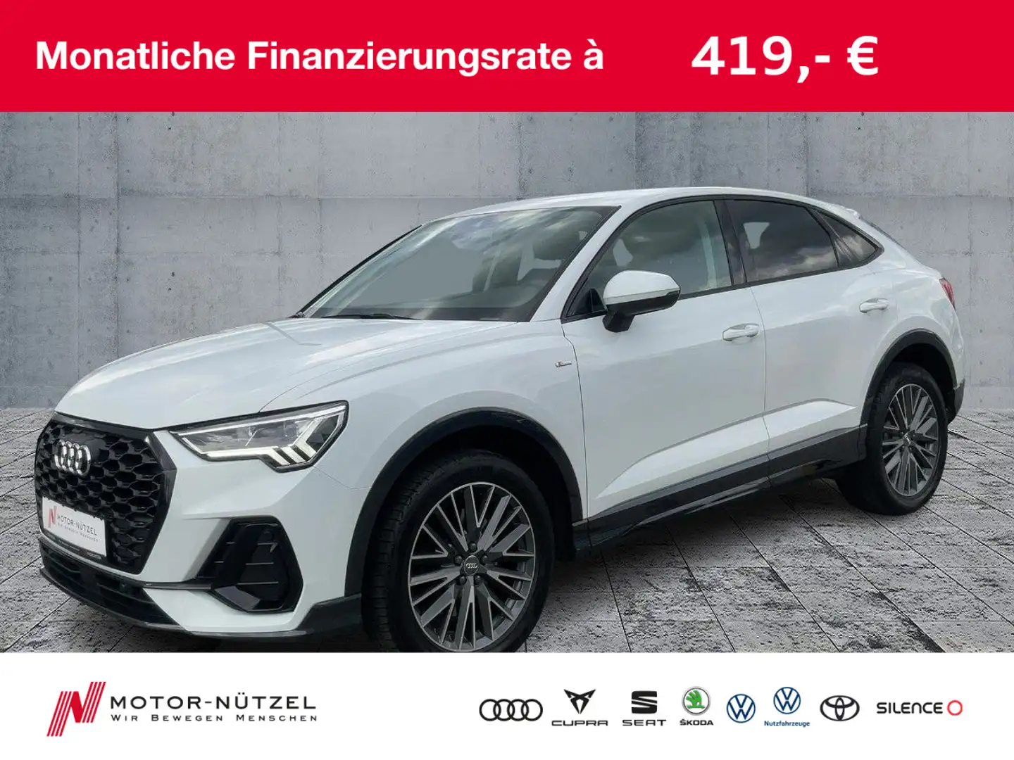 Audi Q3 40 TDI QU S-LINE LED+NAV+ACC+AHK+19 Weiß - 1