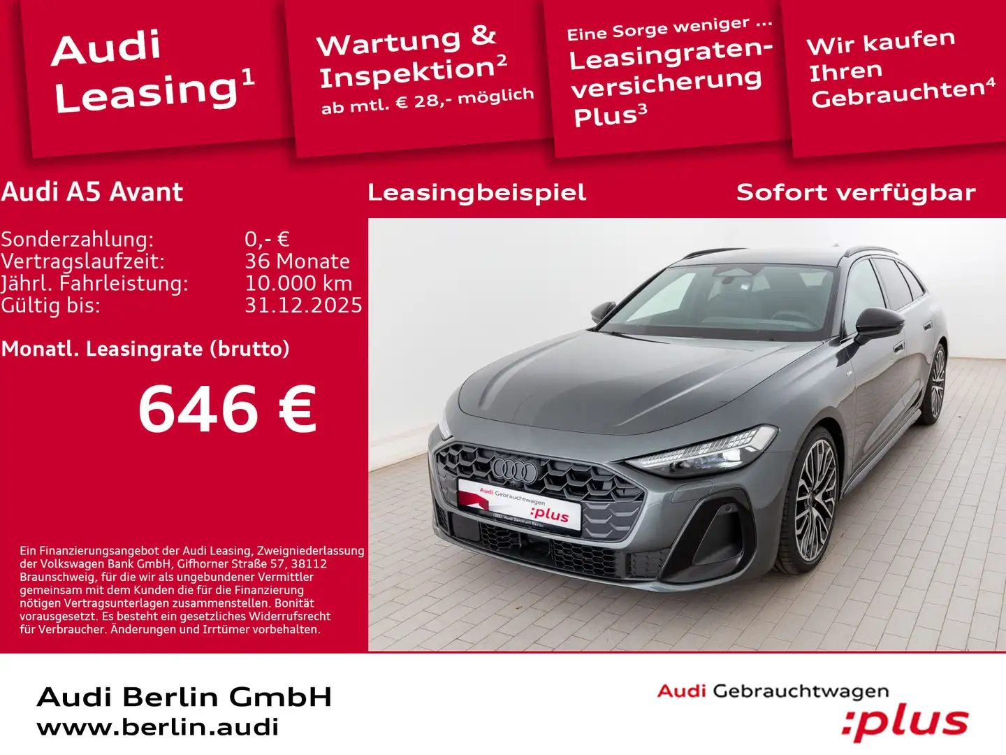 Audi A5 TDI quattro 150 kW S tronic Grau - 1