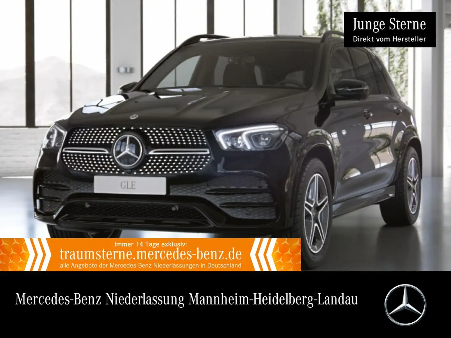 Mercedes-Benz GLE 350 de 4M AMG+NIGHT+360+AHK+LED+FAHRASS+20"+9G Schwarz - 1