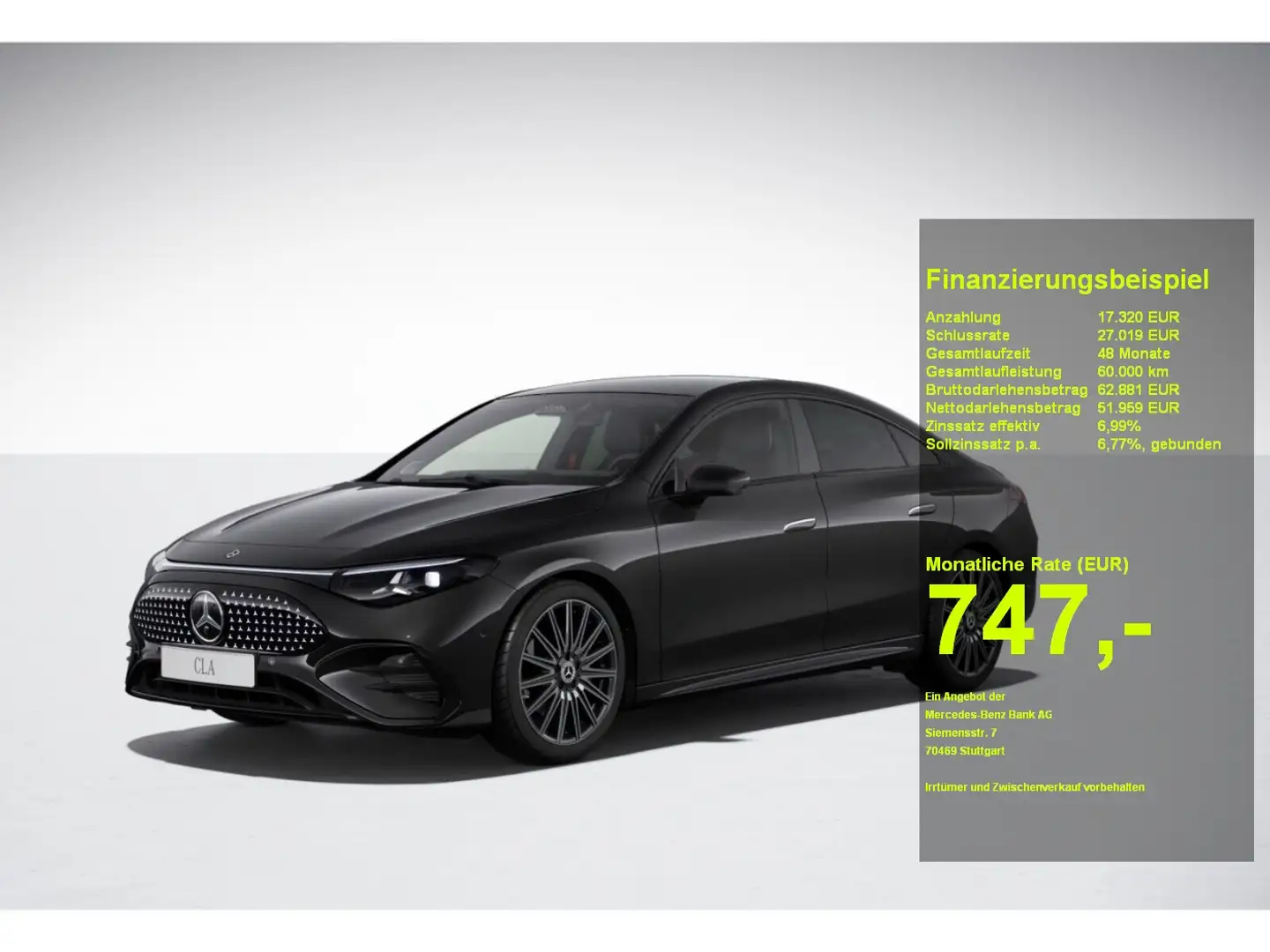 Mercedes-Benz CLA 250 + mit EQ Technologie #AMG #HUD #BURMESTER Noir - 1