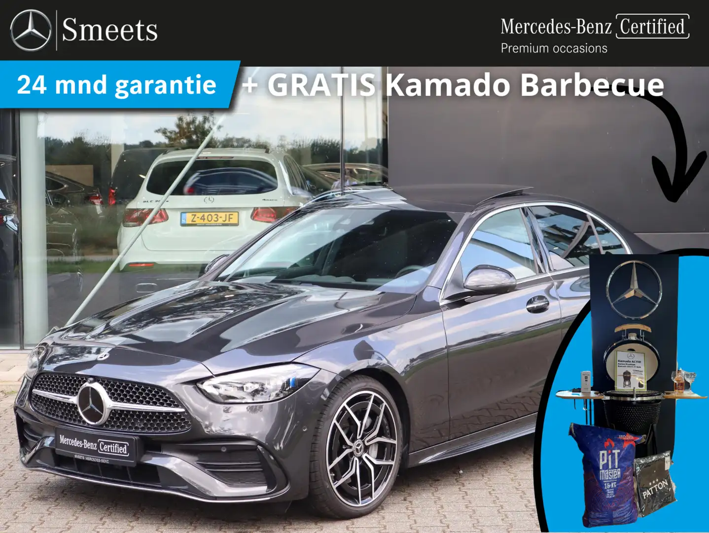 Mercedes-Benz C 200 AMG Line | Panoramadak | LED | Memory Seats | Navi Grijs - 1