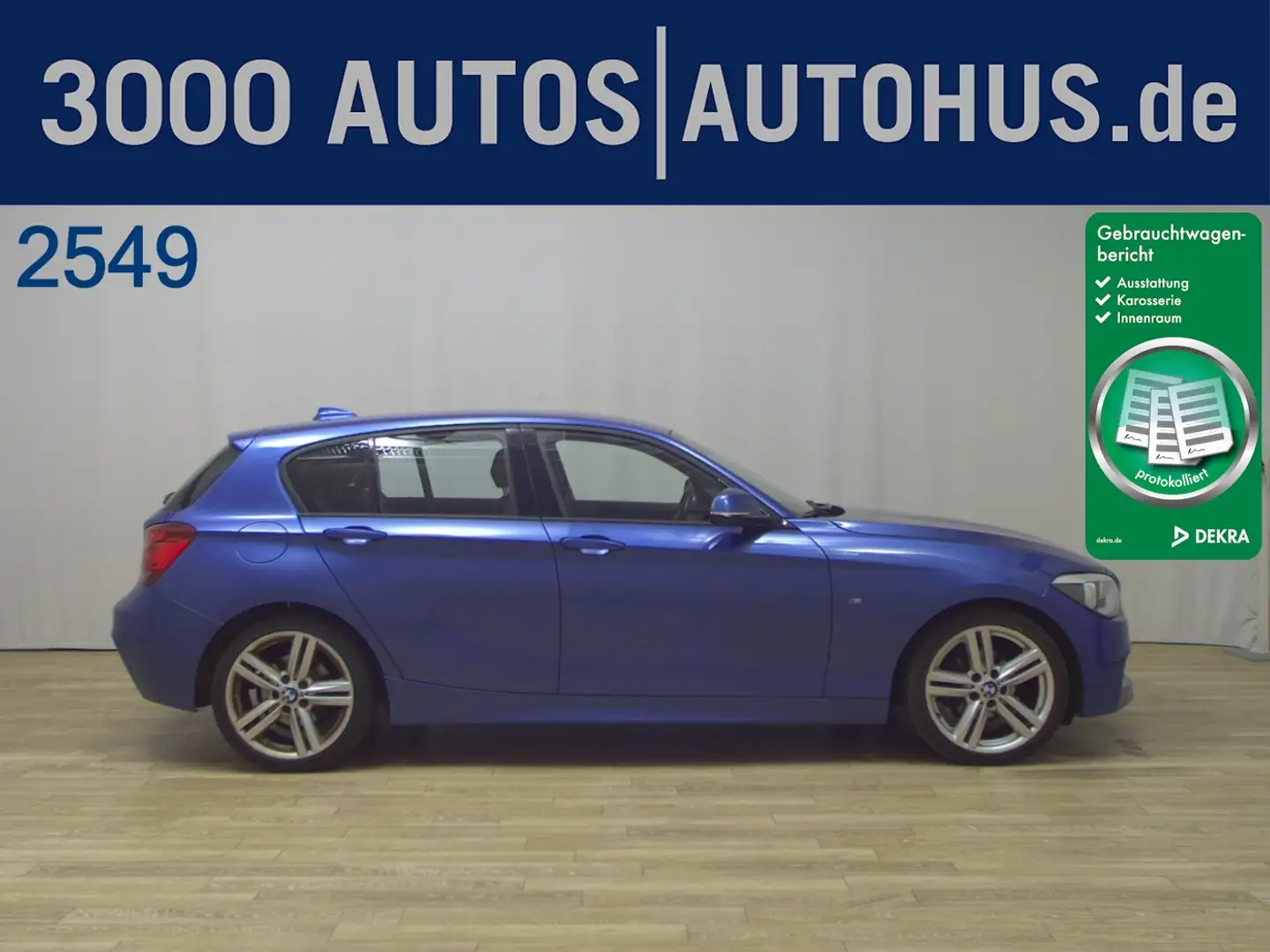 BMW 116 d Xenon AUT Sportp. SHZ SportS. LM PDC Blau - 1