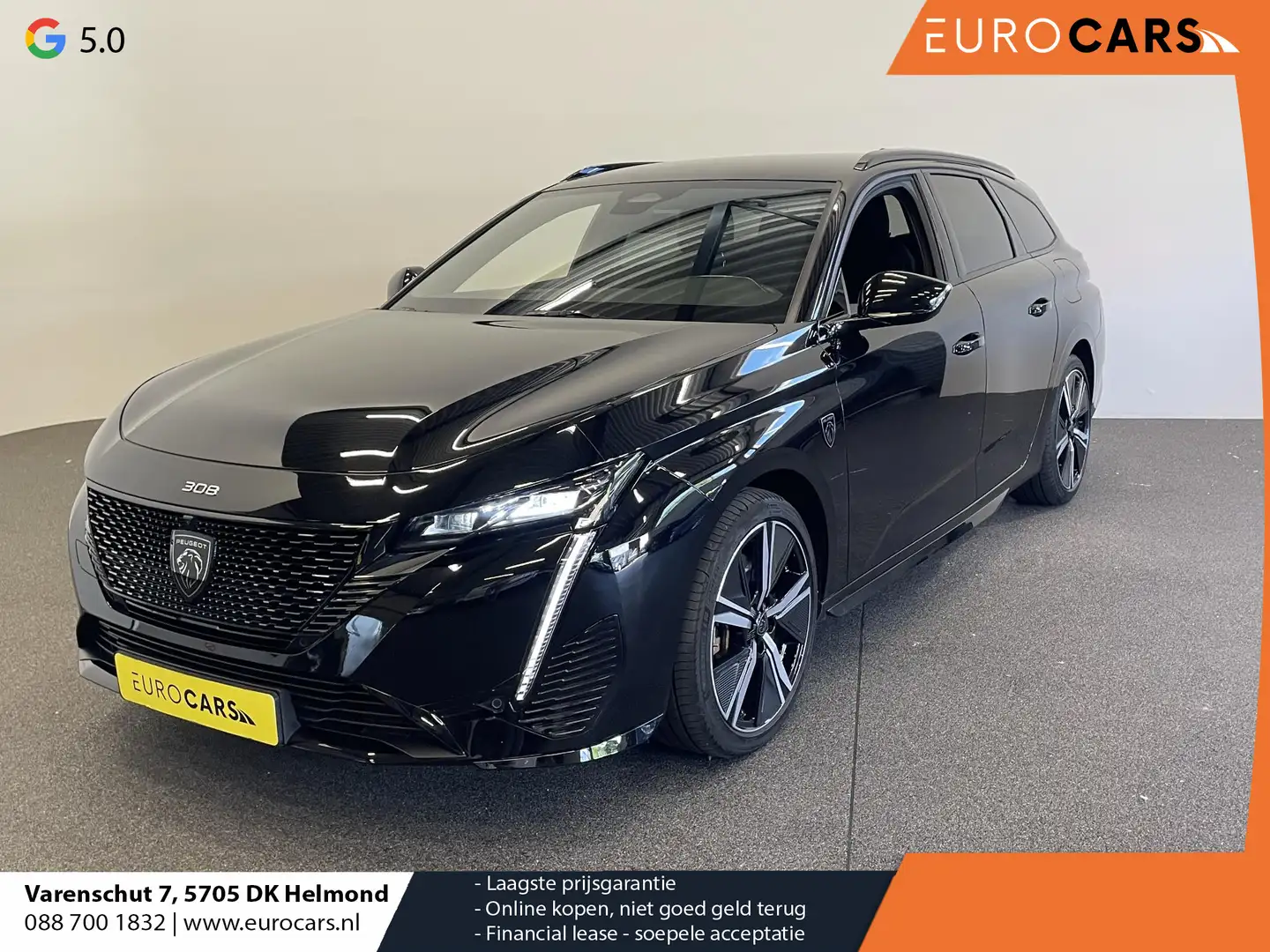 Peugeot 308 1.6 Plug-in Hybrid 180pk Automaat GT Climate Contr Zwart - 1