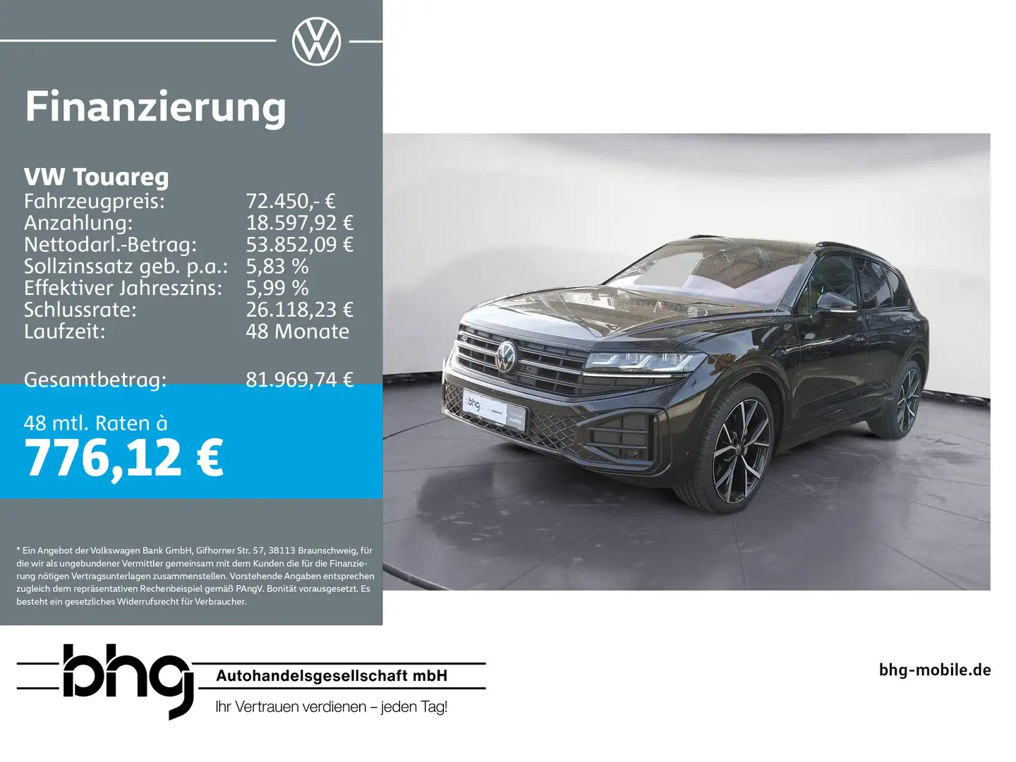 Volkswagen Touareg 3.0 TDI *R-LINE* #HEAD-UP #IQ #PANO #LED Schwarz - 1