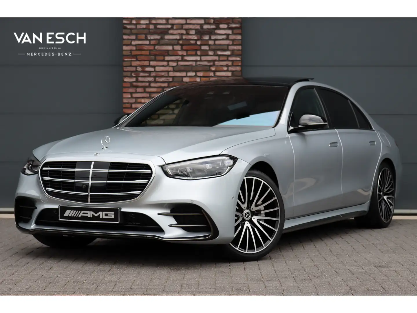 Mercedes-Benz S 580 e 4MATIC Lang AMG Line | Airmatic | Chauffeurspakk Argent - 1