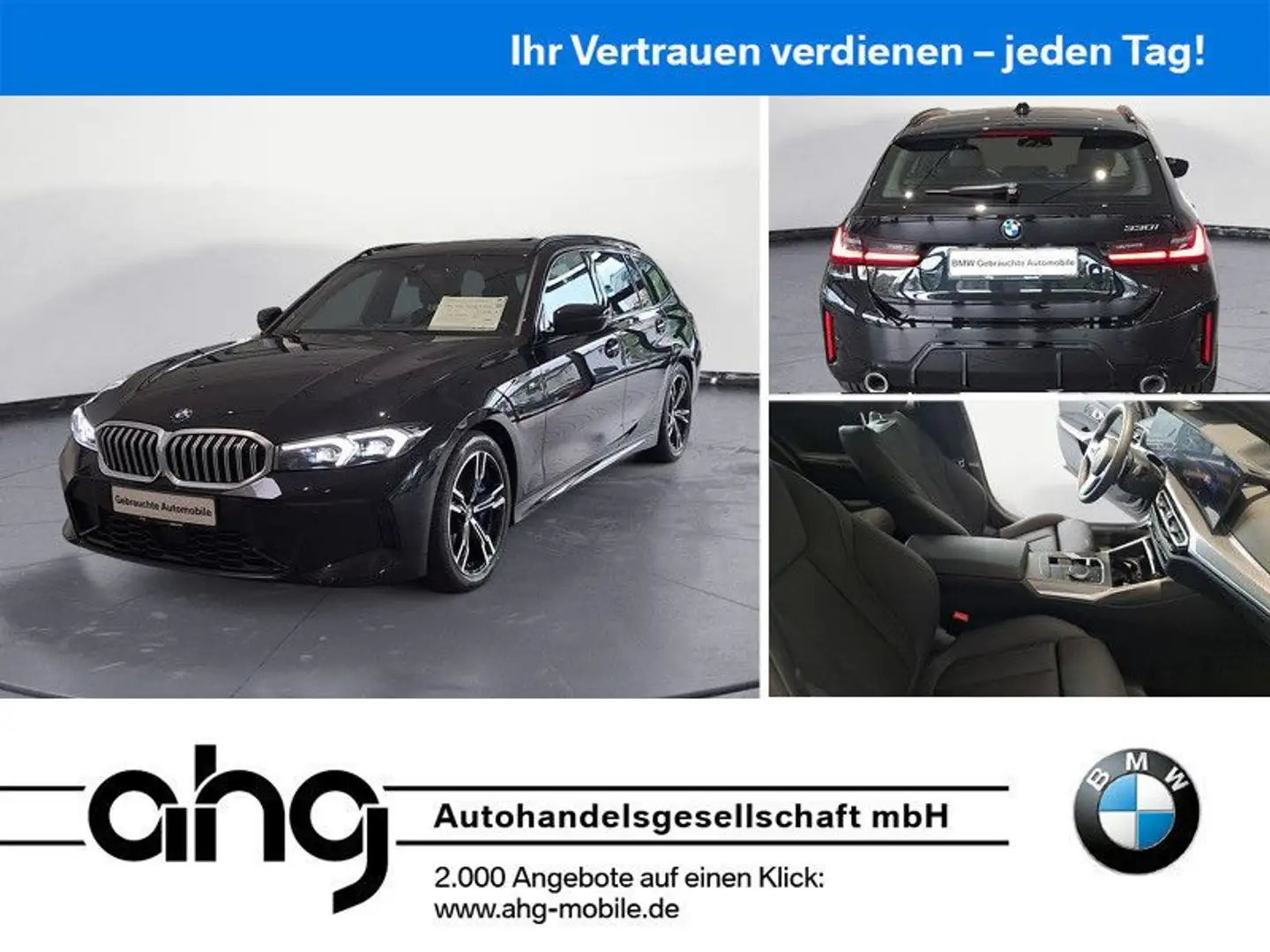 BMW 330 iA Touring M Sport AHK Aktiver Tempomat Navi Schwarz - 1