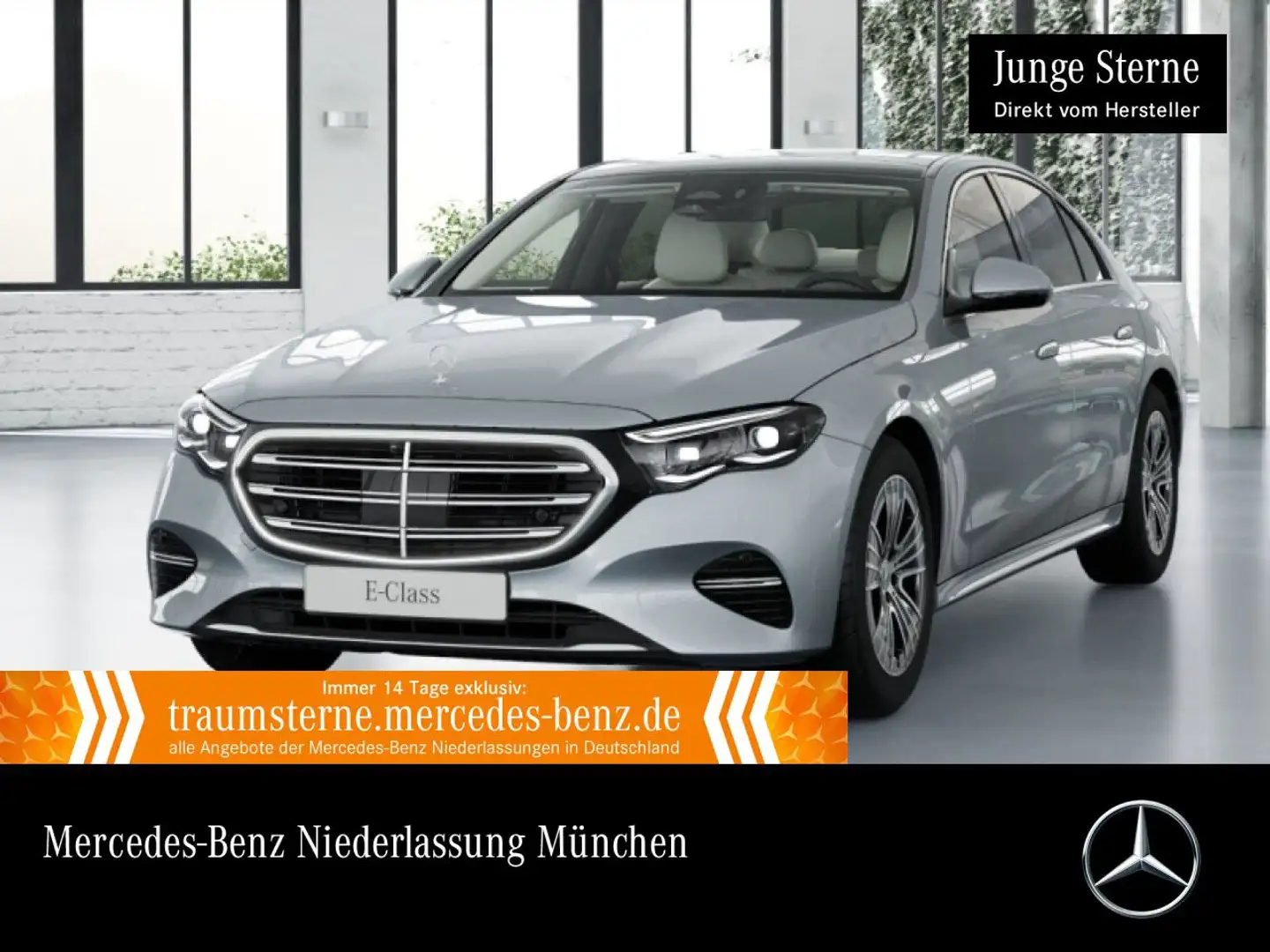 Mercedes-Benz E 200 360° Stdhzg Pano Burmester Distr. HUD PTS 9G Plateado - 1