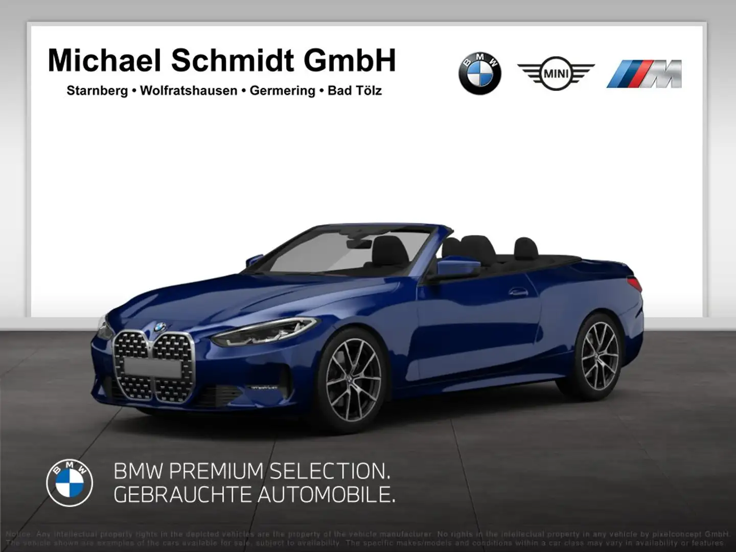 BMW 440 M440i xDrive Cabrio*M-Sportpaket*19"*LC Prof.*H/K* Blau - 1