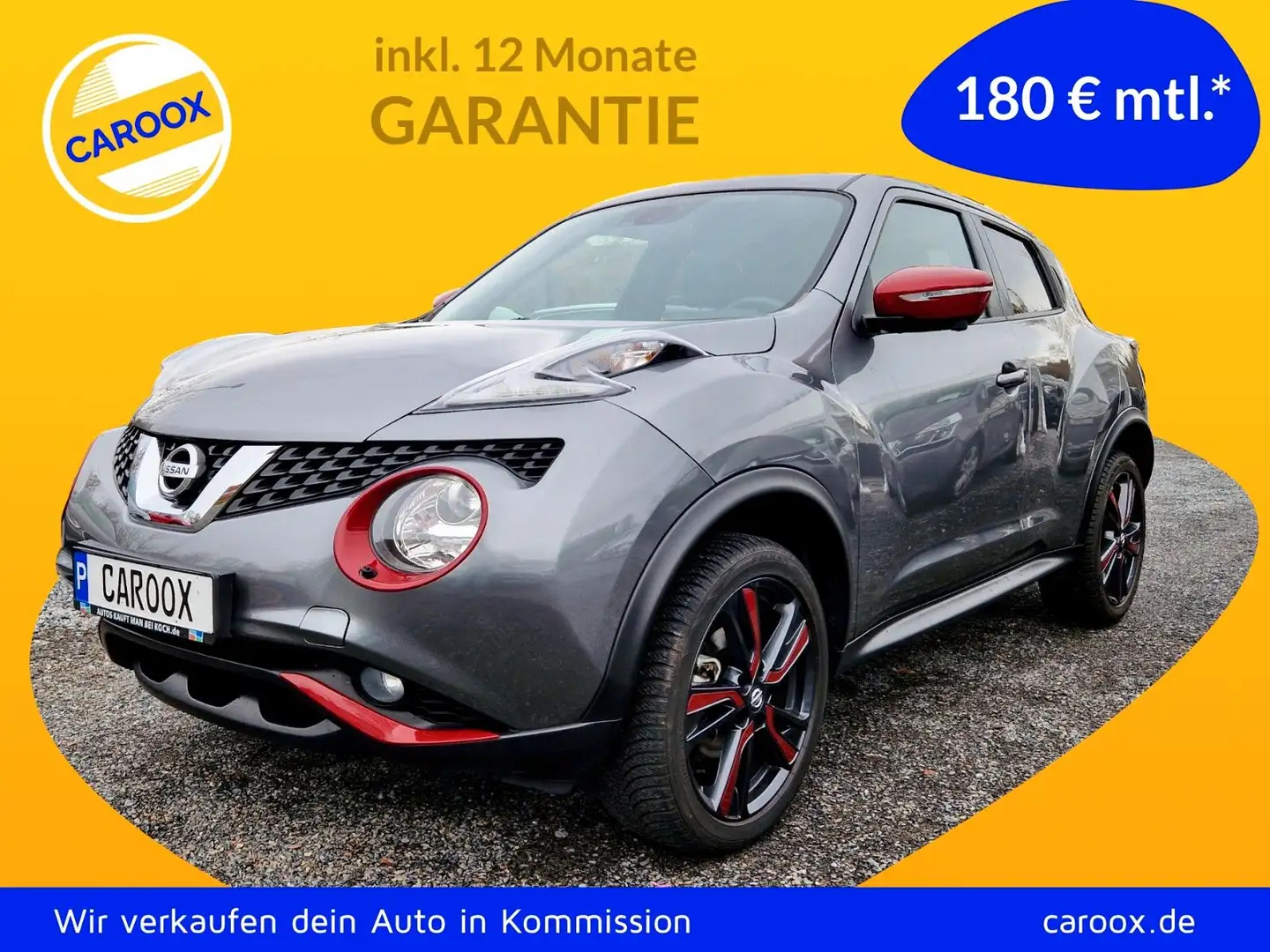 Nissan Juke 1.2 DIG-T Tekna 16TKM PANO LEDER 360° Gri - 1