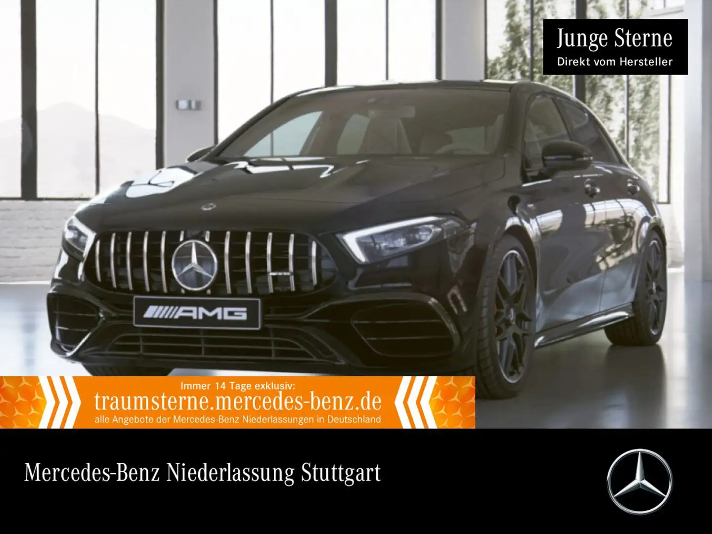 Mercedes-Benz A 45 AMG A 45 S 4M Kompakt DRIVERS+PANO+MULTIBEAM+BURMESTER Schwarz - 1