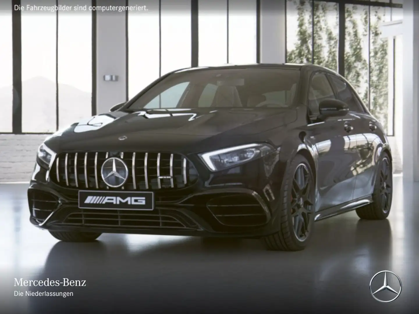 Mercedes-Benz A 45 AMG A 45 S 4M Kompakt DRIVERS+PANO+MULTIBEAM+BURMESTER Schwarz - 2
