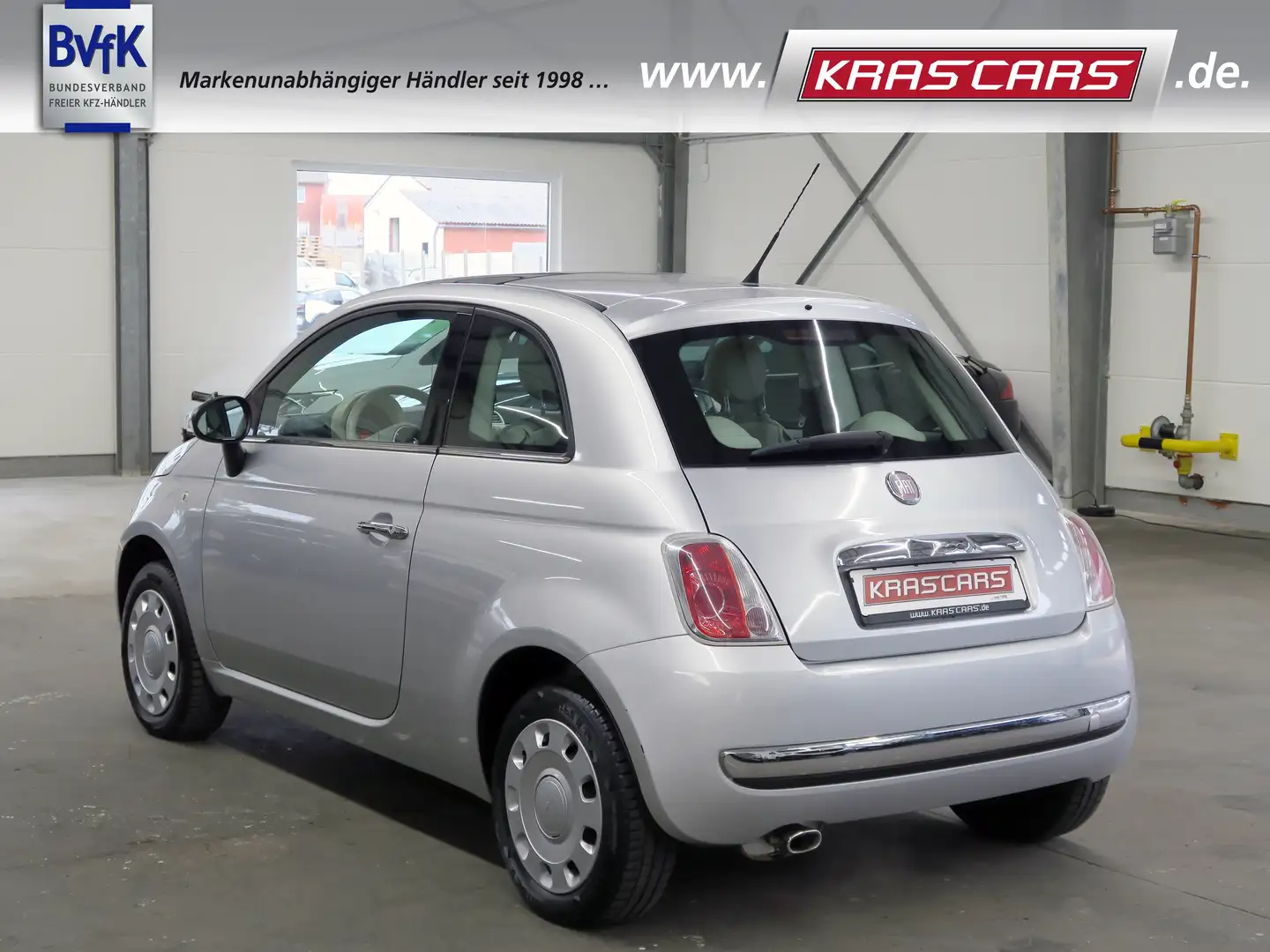 Fiat 500 1.4 16V Lounge Panorama*Klima*sehr gepflegt Argent - 2