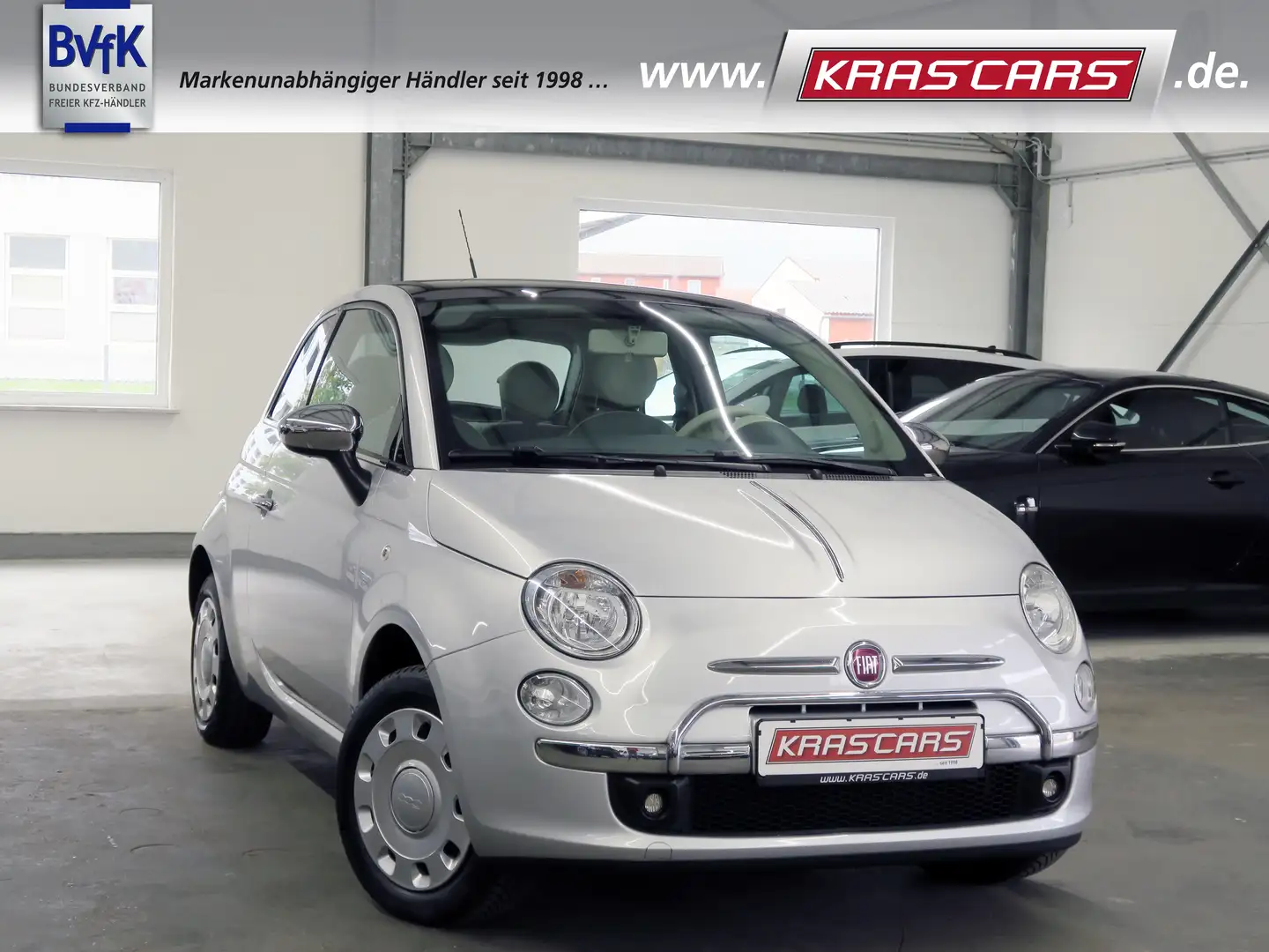 Fiat 500 1.4 16V Lounge Panorama*Klima*sehr gepflegt Argent - 1