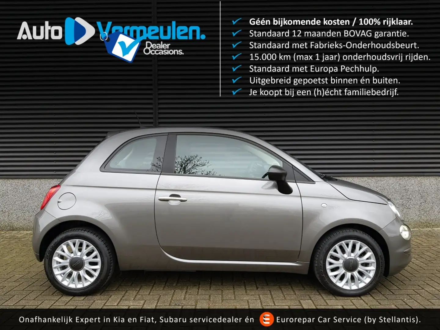 Fiat 500 0.9 TA Turbo Young Grijs - 1