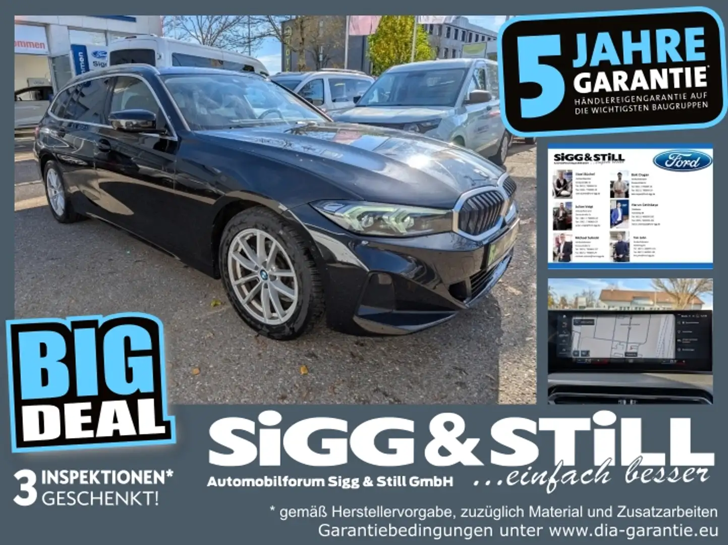 BMW 318 d Touring AT LED*NAV*SHZ*EL-KLAPPE*CAM*PARK-ASS Zwart - 1