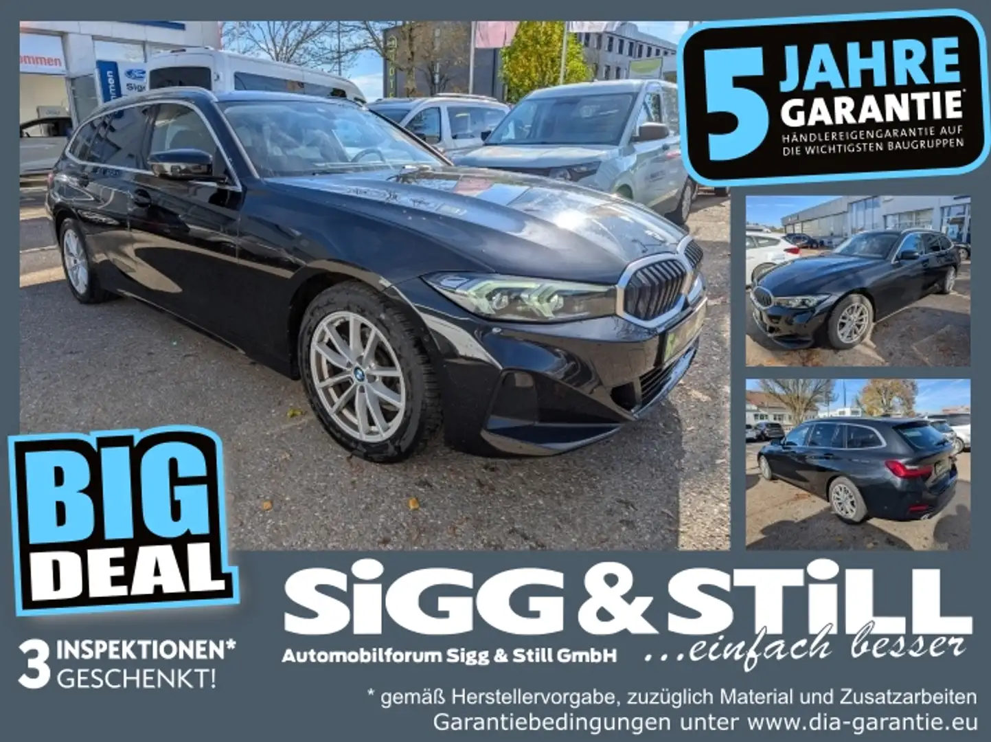 BMW 318 d Touring AT LED*NAV*SHZ*EL-KLAPPE*CAM*PARK-ASS Noir - 1