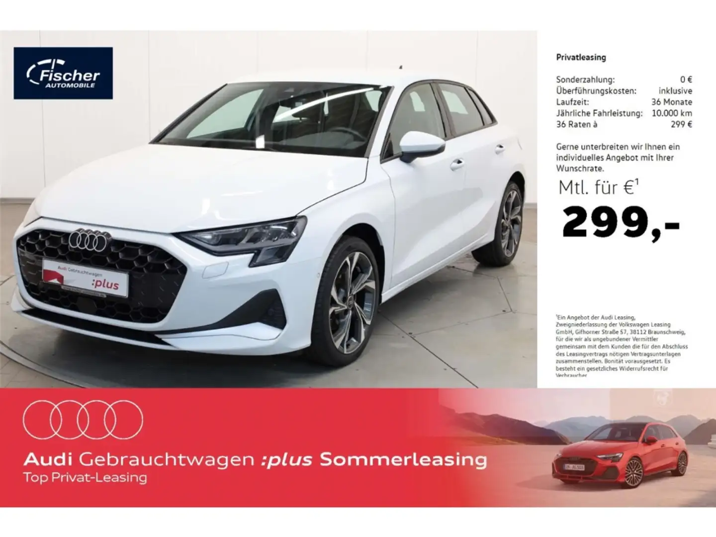 Audi A3 Sportback 35 TFSI advanced S-Tronic AHK/NAV Weiß - 1