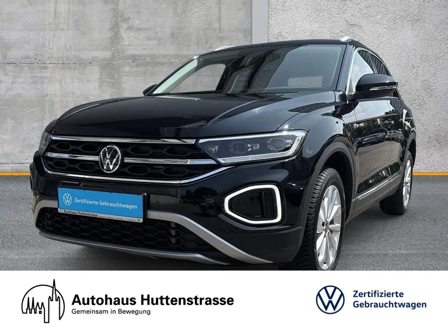 Volkswagen T-Roc 1.5 TSI DSG Style LED+ NAVI MASSAGE AHK Schwarz - 1
