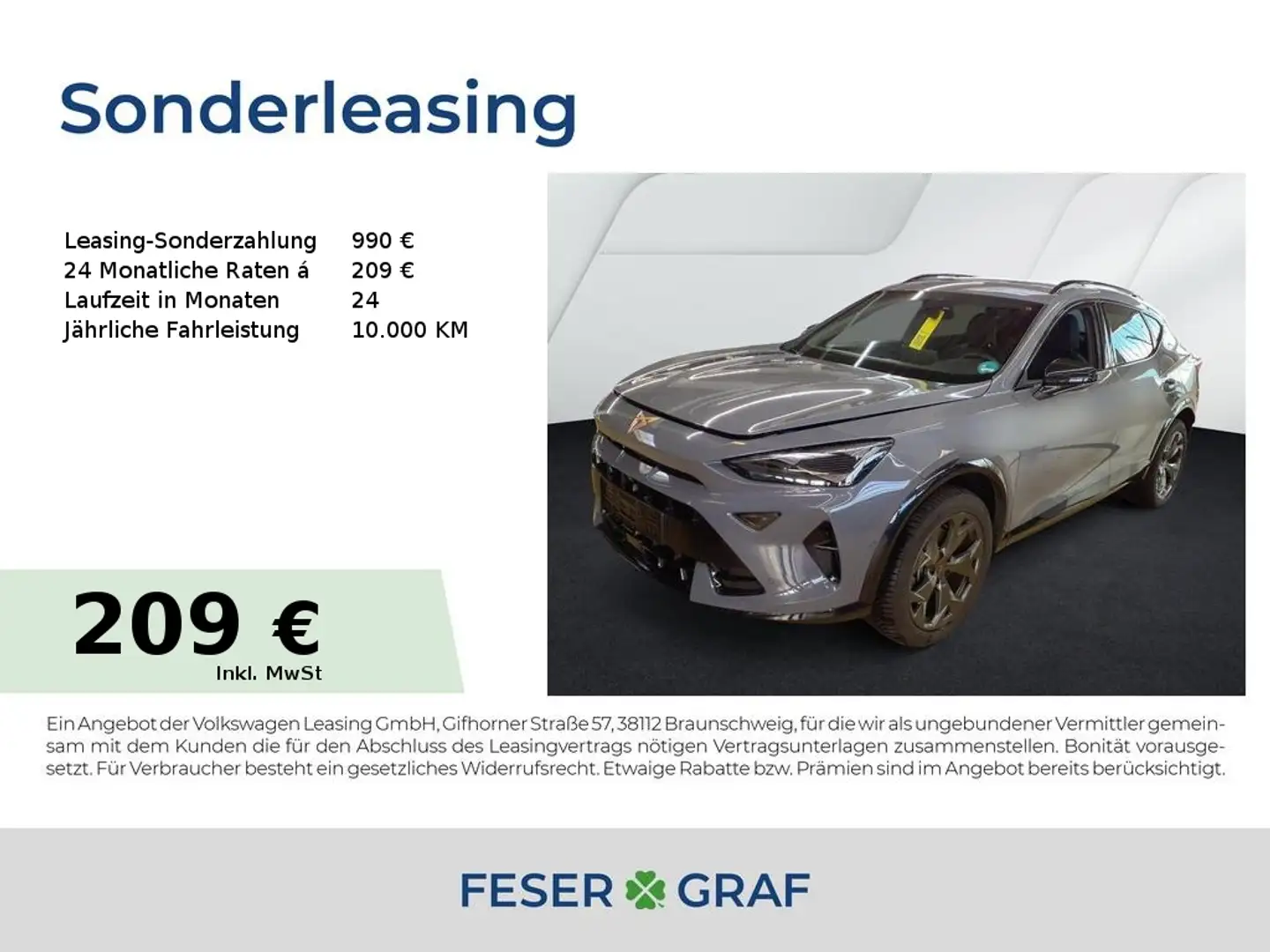 CUPRA Formentor 1.5 eTSI DSG INTELLIGENT|EDGE|NAVI|GRJ Grau - 1