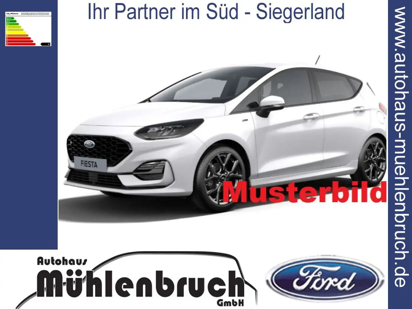 Ford Fiesta 1.0 EcoBoost Hybrid S&S Aut. ST-LINE (JHH) Wit - 1