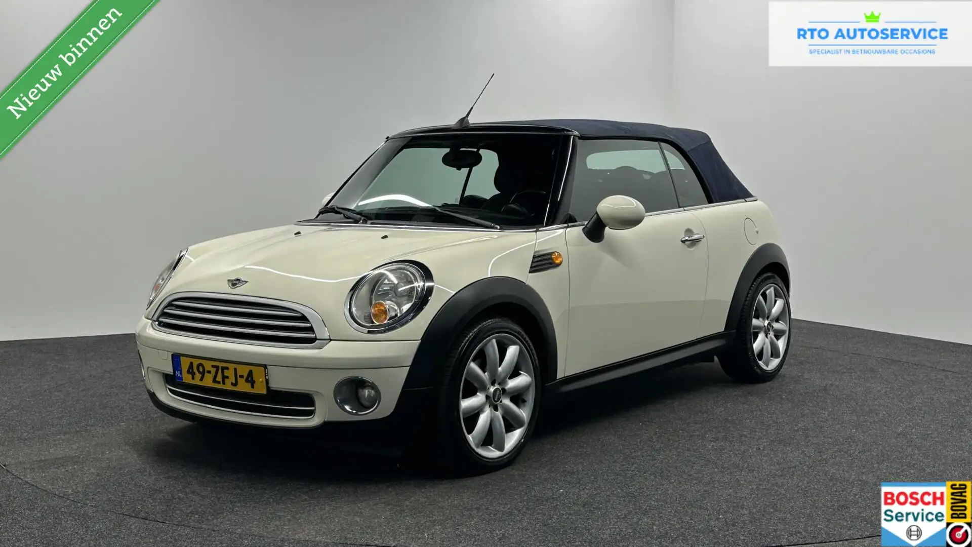 MINI Cooper Cabrio 1.6 Chili AIRCO LM. Blanc - 1