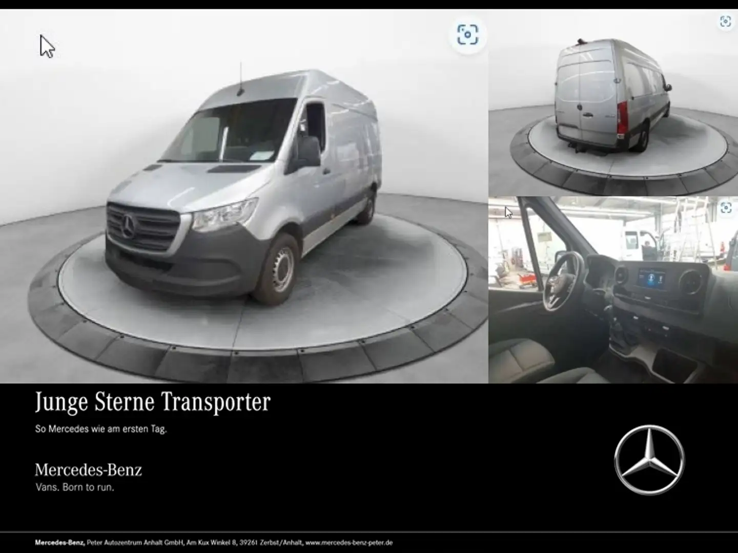 Mercedes-Benz Sprinter 317 CDI Kasten Hochdach KLIMA+AHK+STHZG Silber - 1