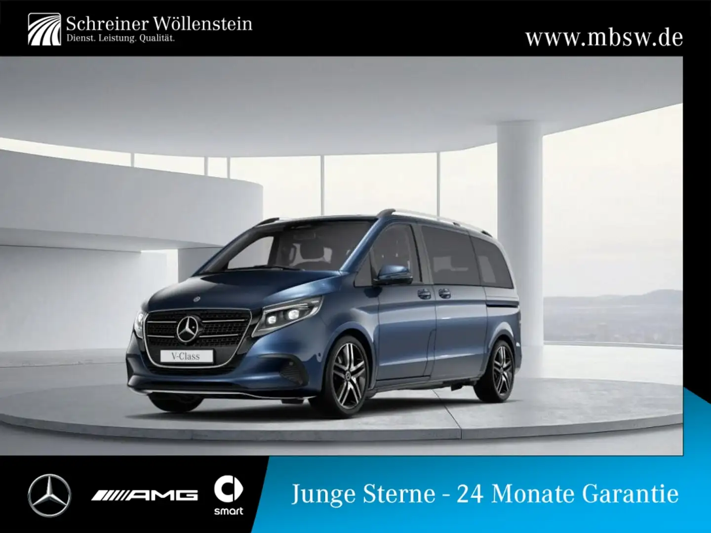 Mercedes-Benz V 250 STYLE Kompakt Liege-Paket*AHK2,5t*Ambiente Blau - 1
