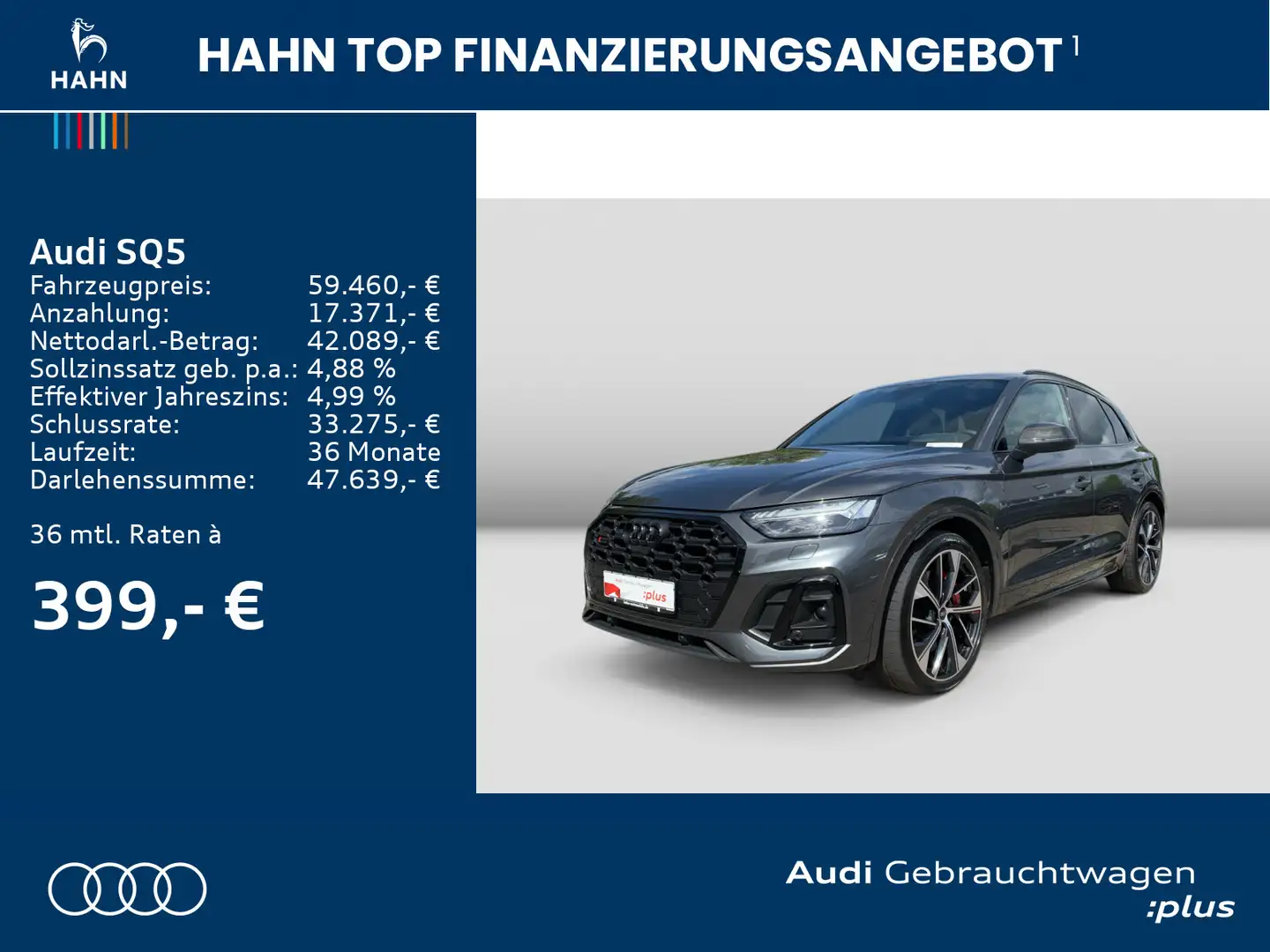 Audi SQ5 TDI quattro tiptronic B&O HUD Matrix Standh Grau - 2