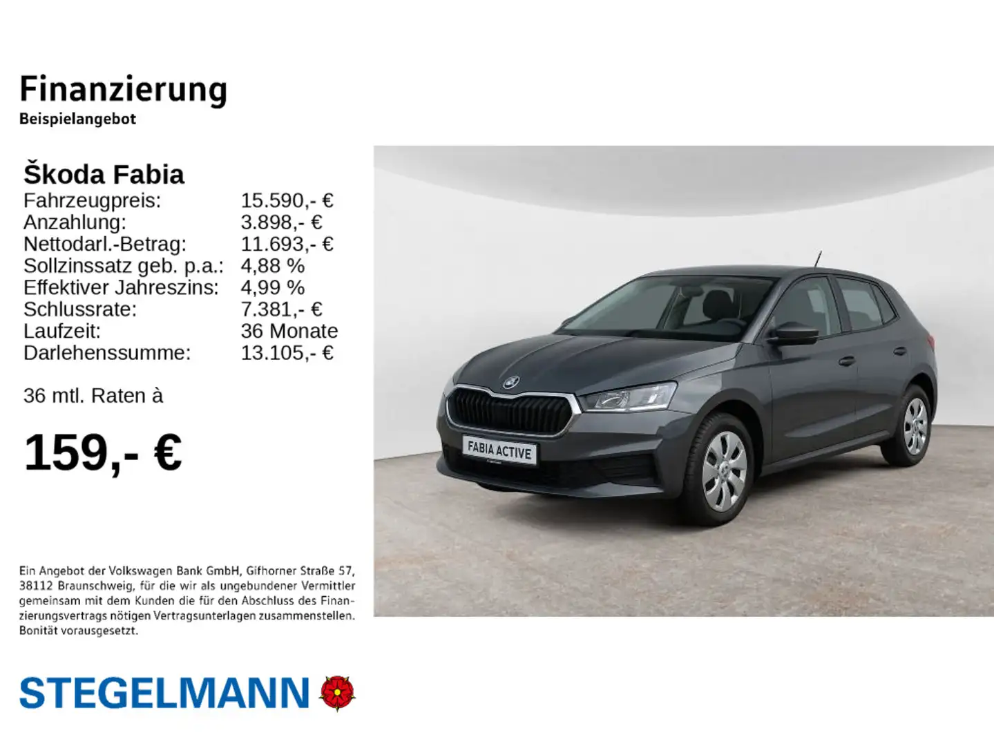 Skoda Fabia 1.0 MPI Active Grau - 2