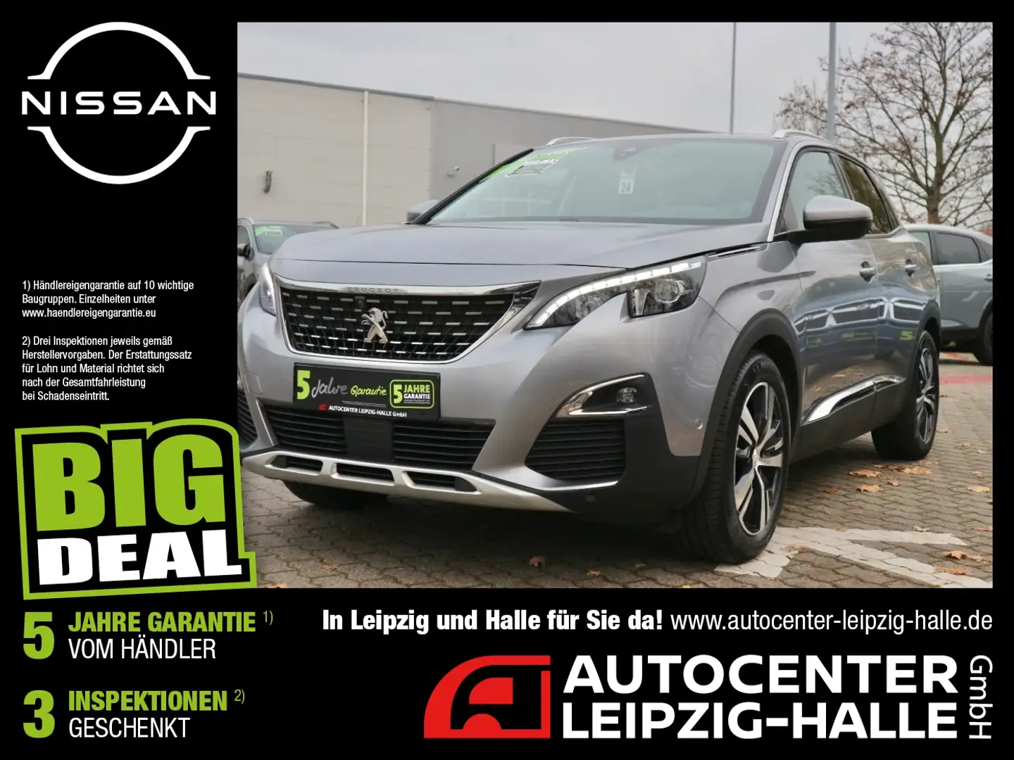 Peugeot 3008 1.6 THP 165 Allure Panorama AHK 360° Navi Gris - 1