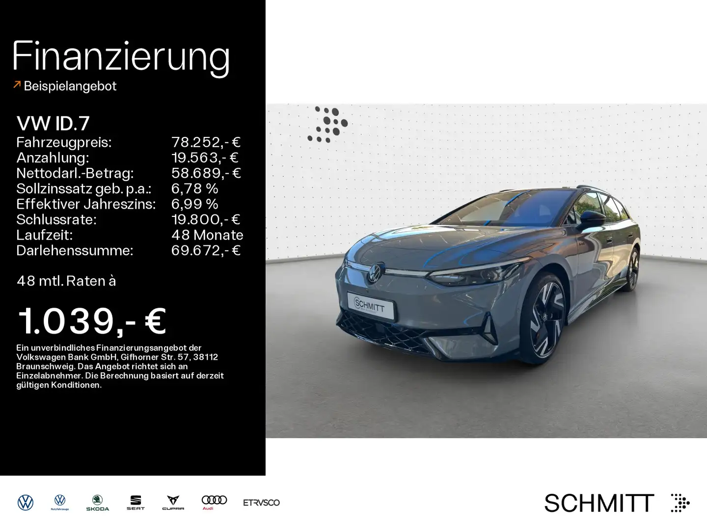 Volkswagen ID.7 GTX Tourer 4MOTION 360°KAMERA*WÄRMEPUMPE Szary - 1