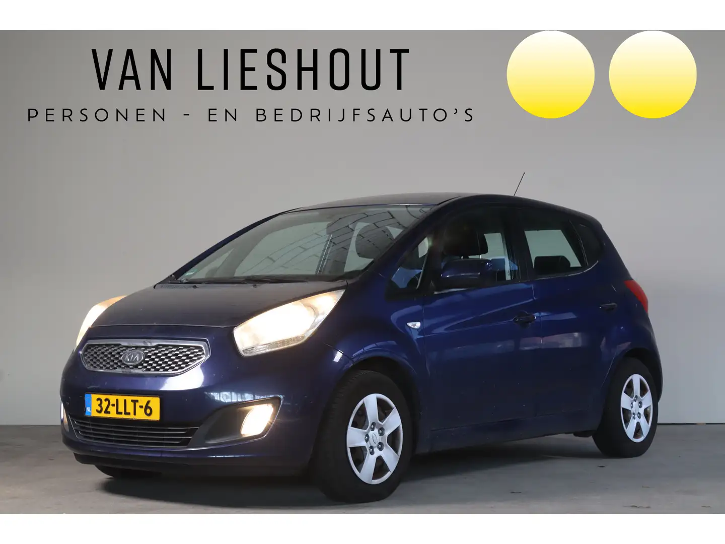 Kia Venga 1.4 CVVT X-tra NL- Auto!! Airco I Cruise I Parkeer Blauw - 1