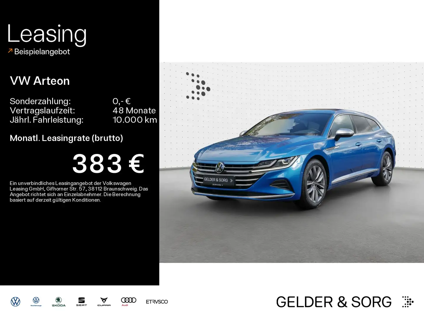 Volkswagen Arteon 2.0 TSI Elegance LEDER*IQ.LIGHT*DCC*360° Blau - 1