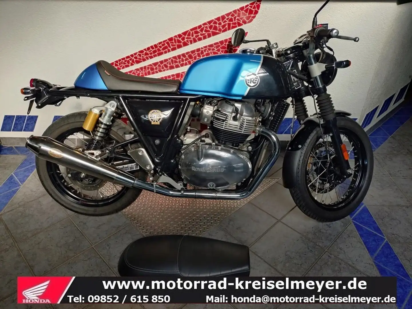 Royal Enfield Continental GT Top Zustand /1.Hand/ Zubehör! Blau - 2