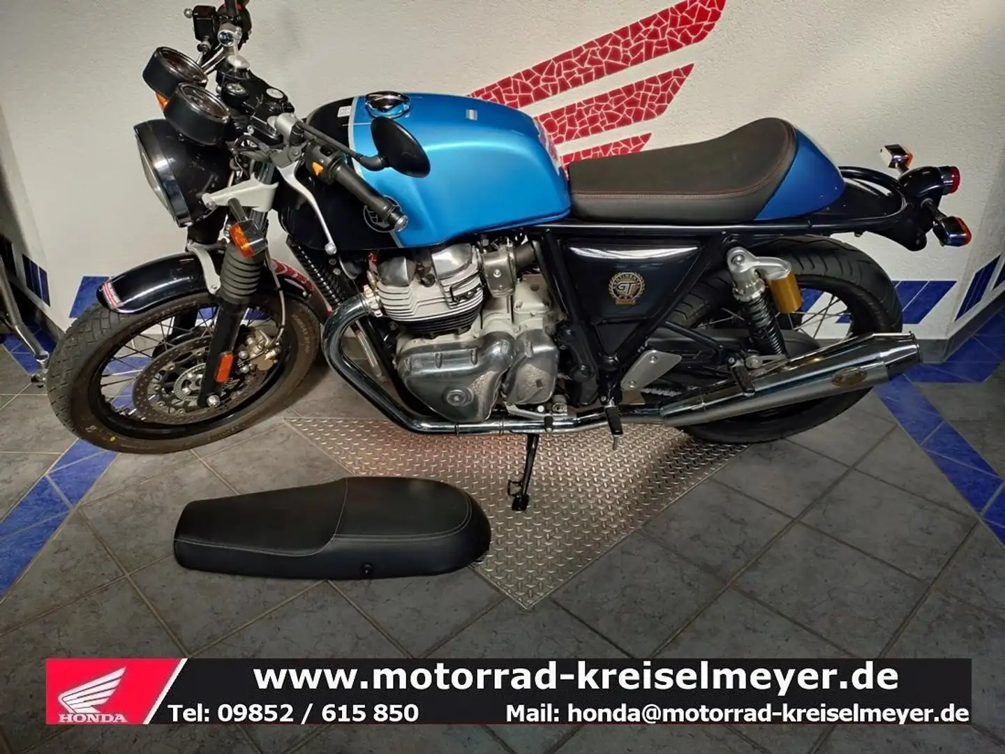 Royal Enfield Continental GT Top Zustand /1.Hand/ Zubehör! Blau - 1