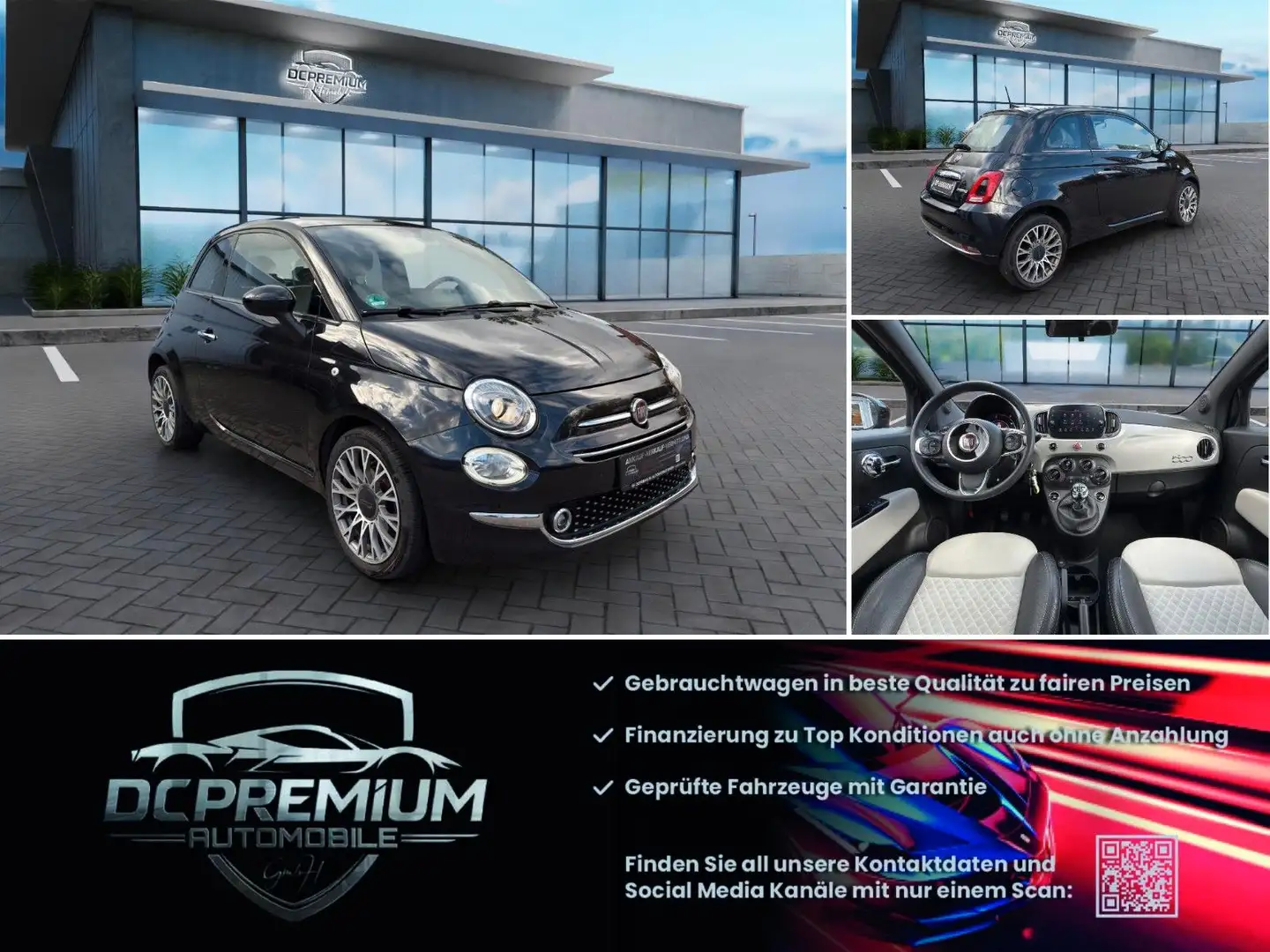 Fiat 500 1.0 Hyrid Star,Panorama,PDC Schwarz - 1
