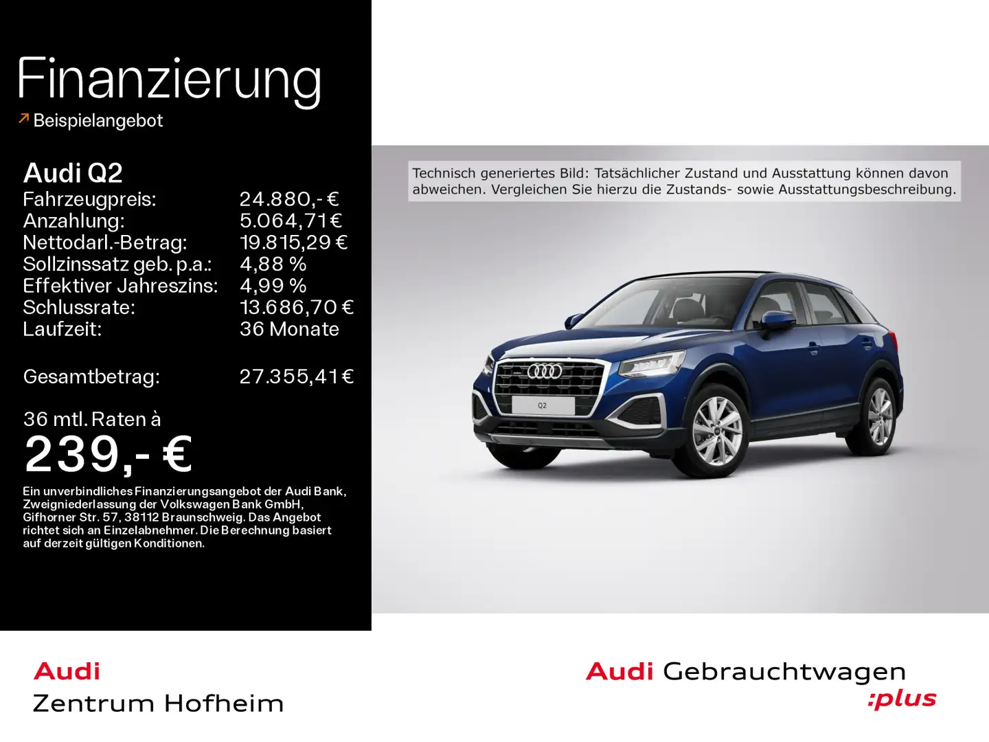 Audi Q2 Advanced 35 TDI quattro S tronic *PANO*KAM*LE Blau - 1