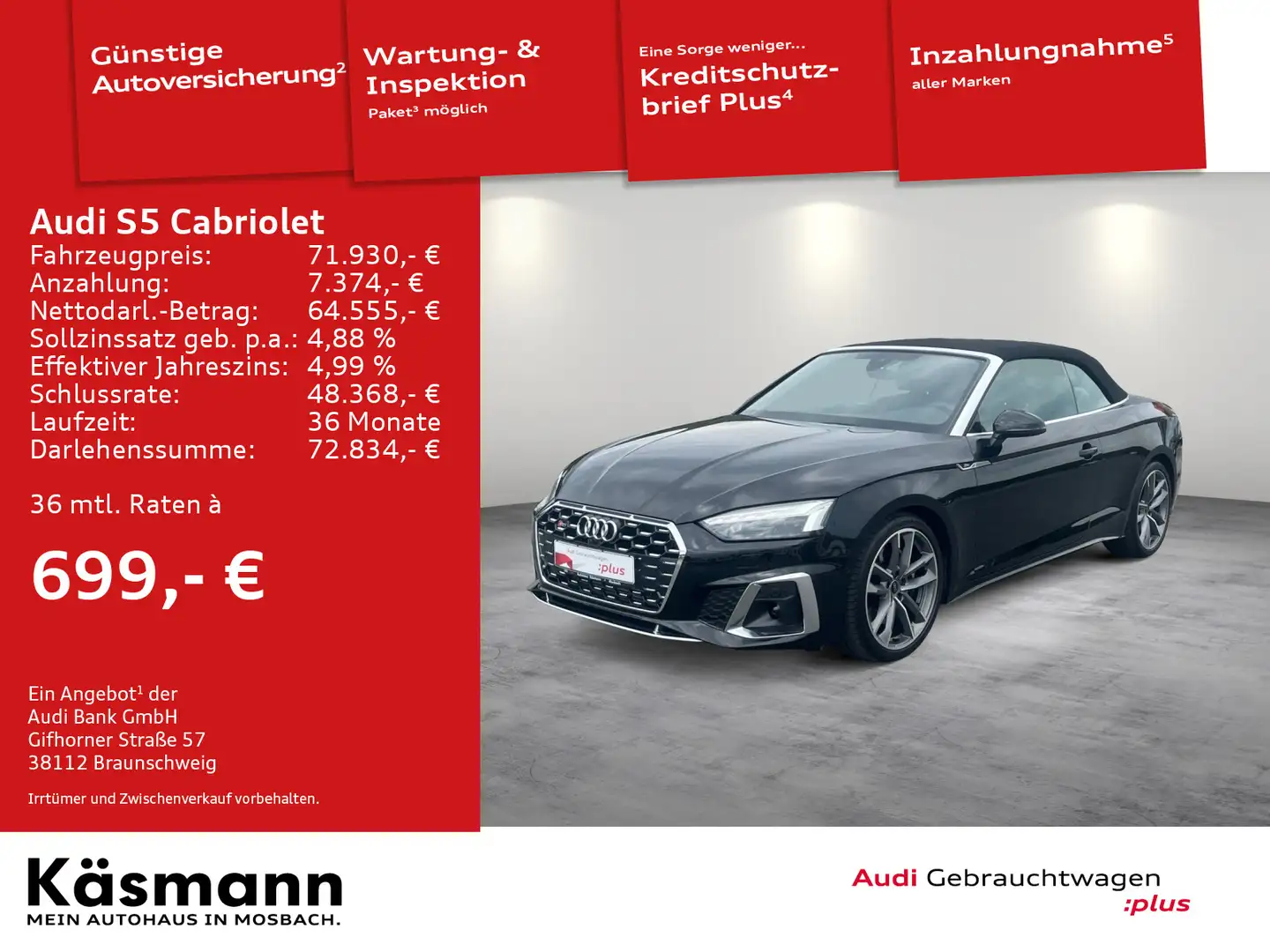 Audi S5 quattro B&O KAM MATRIX NAV ACC Schwarz - 1