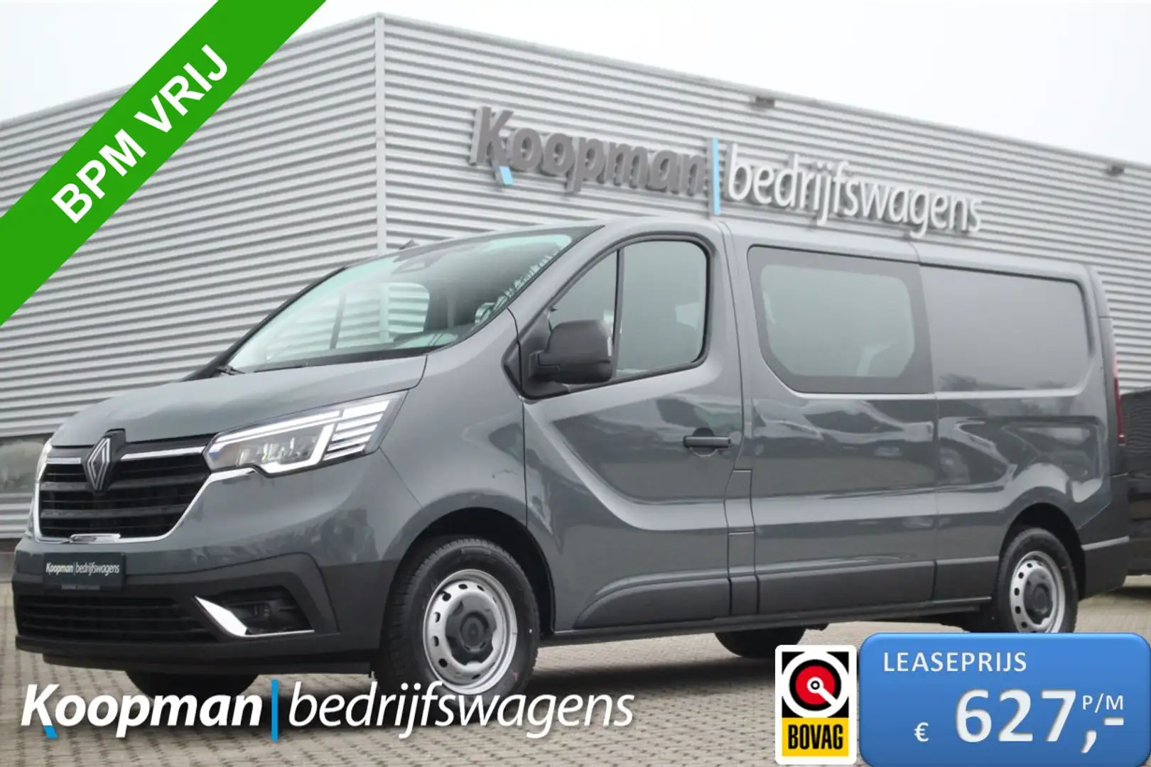 Renault Trafic 2.0dCi 150pk T30 L2H1 DC | 6-Zits | Carplay/Androi Grijs - 1